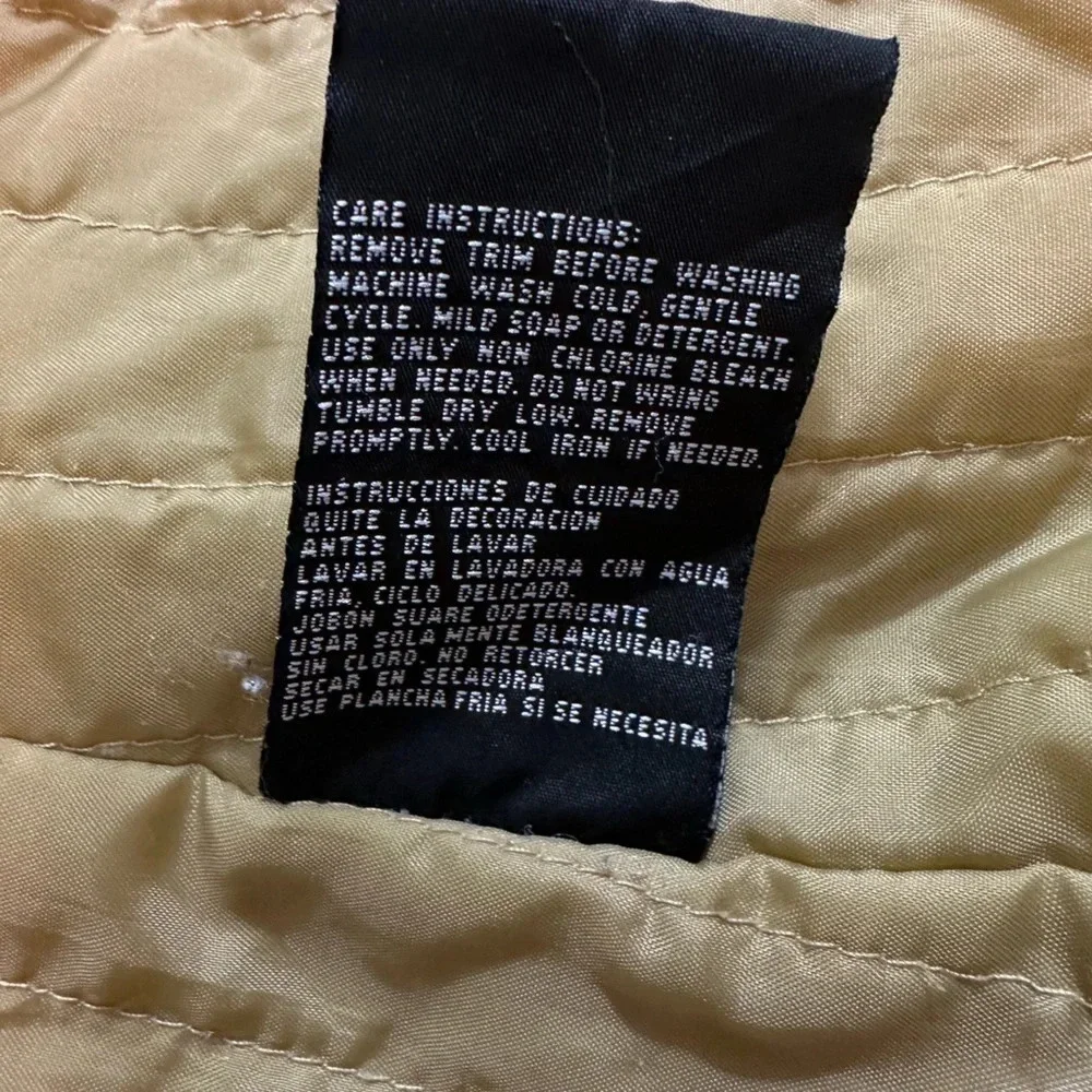 corduroy Beige Women’s Weather Tamer snap button jacket size large
